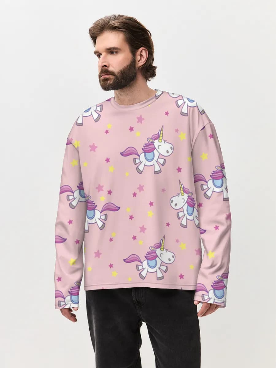 Men's oversized cotton long sleeve