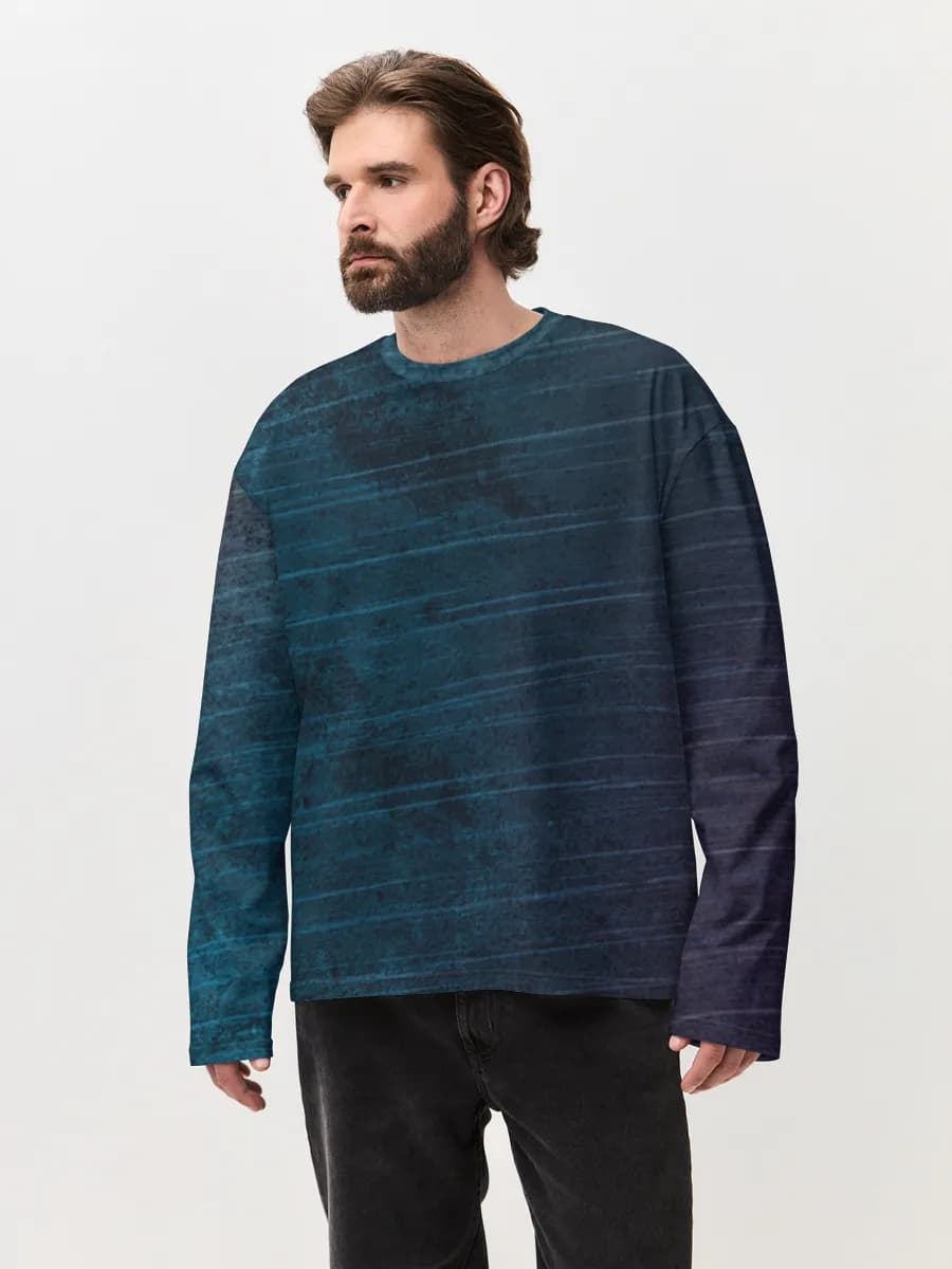 Men's oversized cotton long sleeve