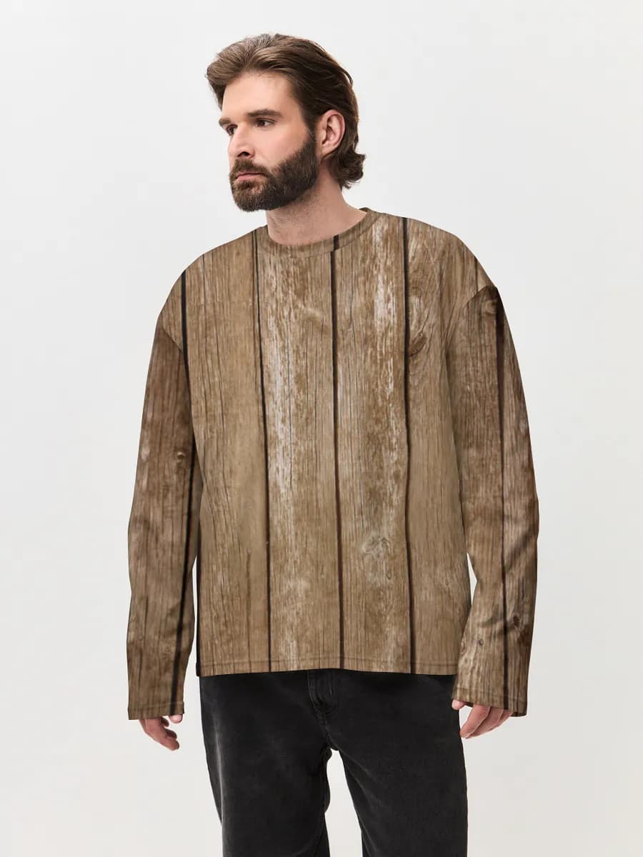 Men's oversized cotton long sleeve