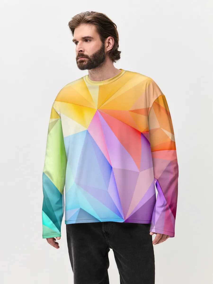 Men's oversized cotton long sleeve
