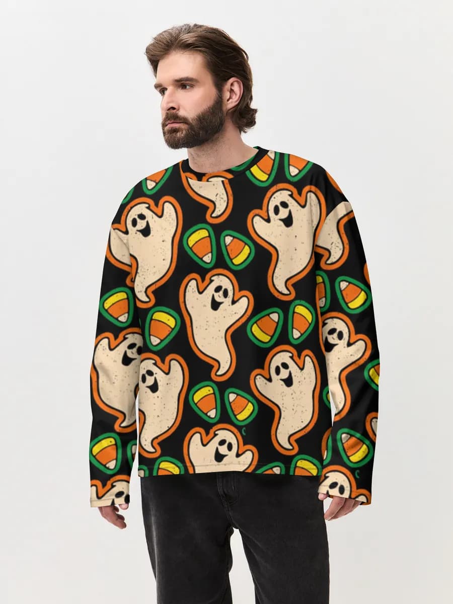 T-shirt Manches Longues Coton Oversize Homme
