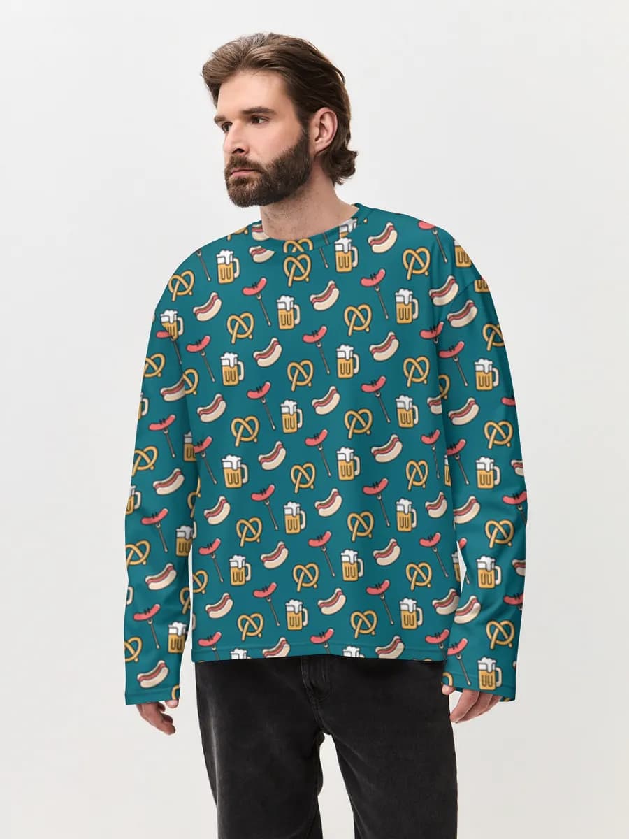 Men's oversized cotton long sleeve