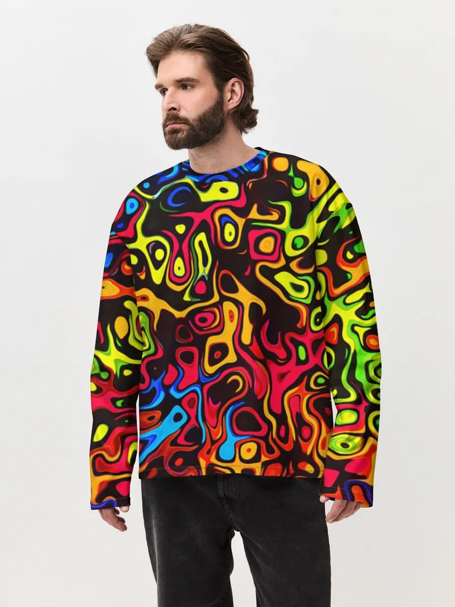 Men's oversized cotton long sleeve