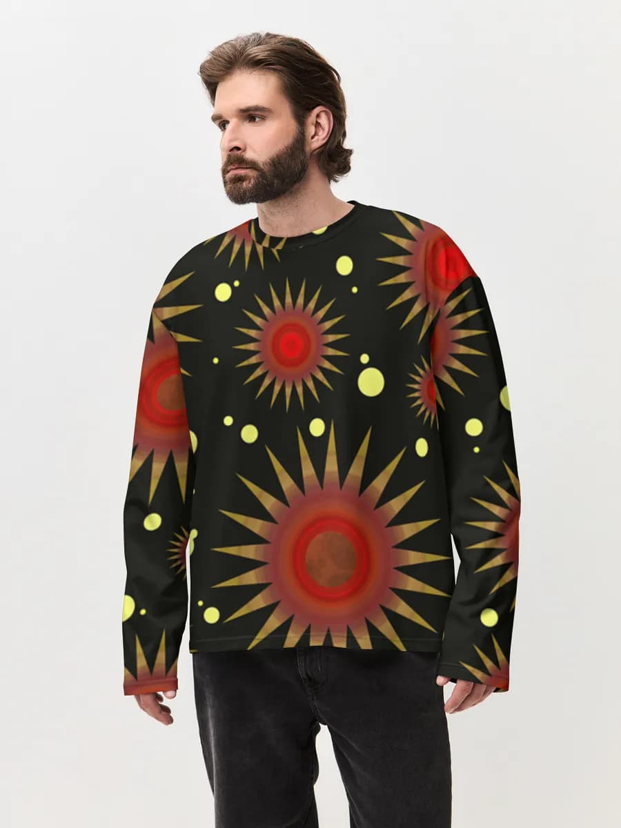 Men's oversized cotton long sleeve