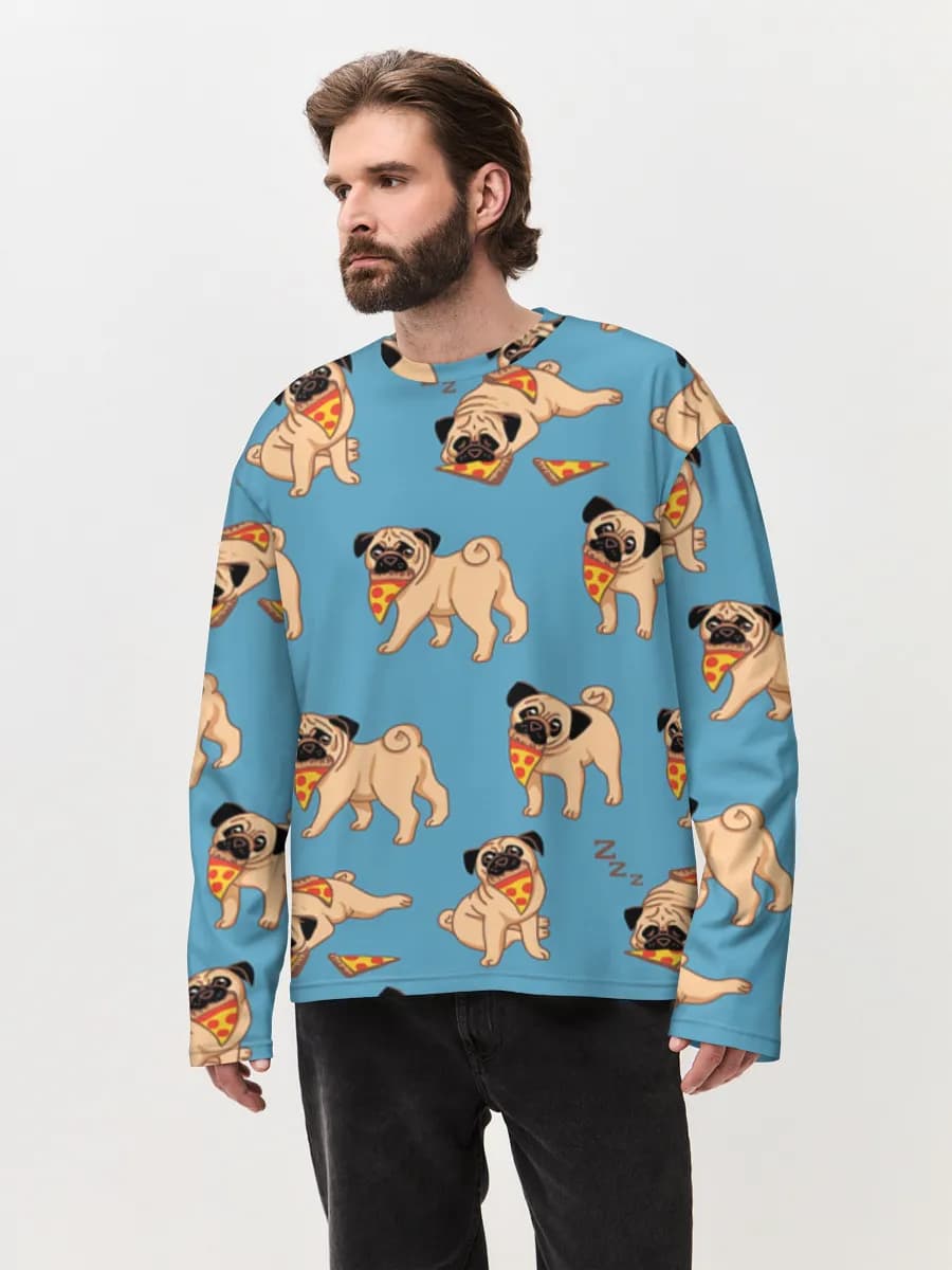 Men's oversized cotton long sleeve