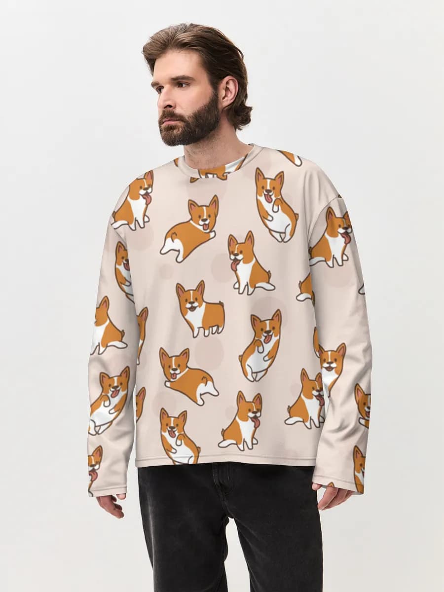 T-shirt Manches Longues Coton Oversize Homme