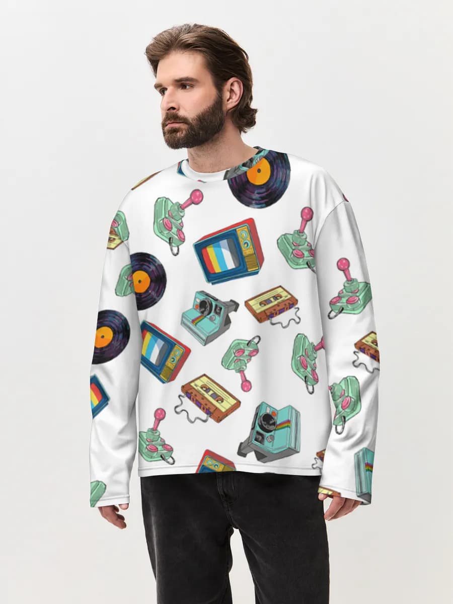 Men's oversized cotton long sleeve