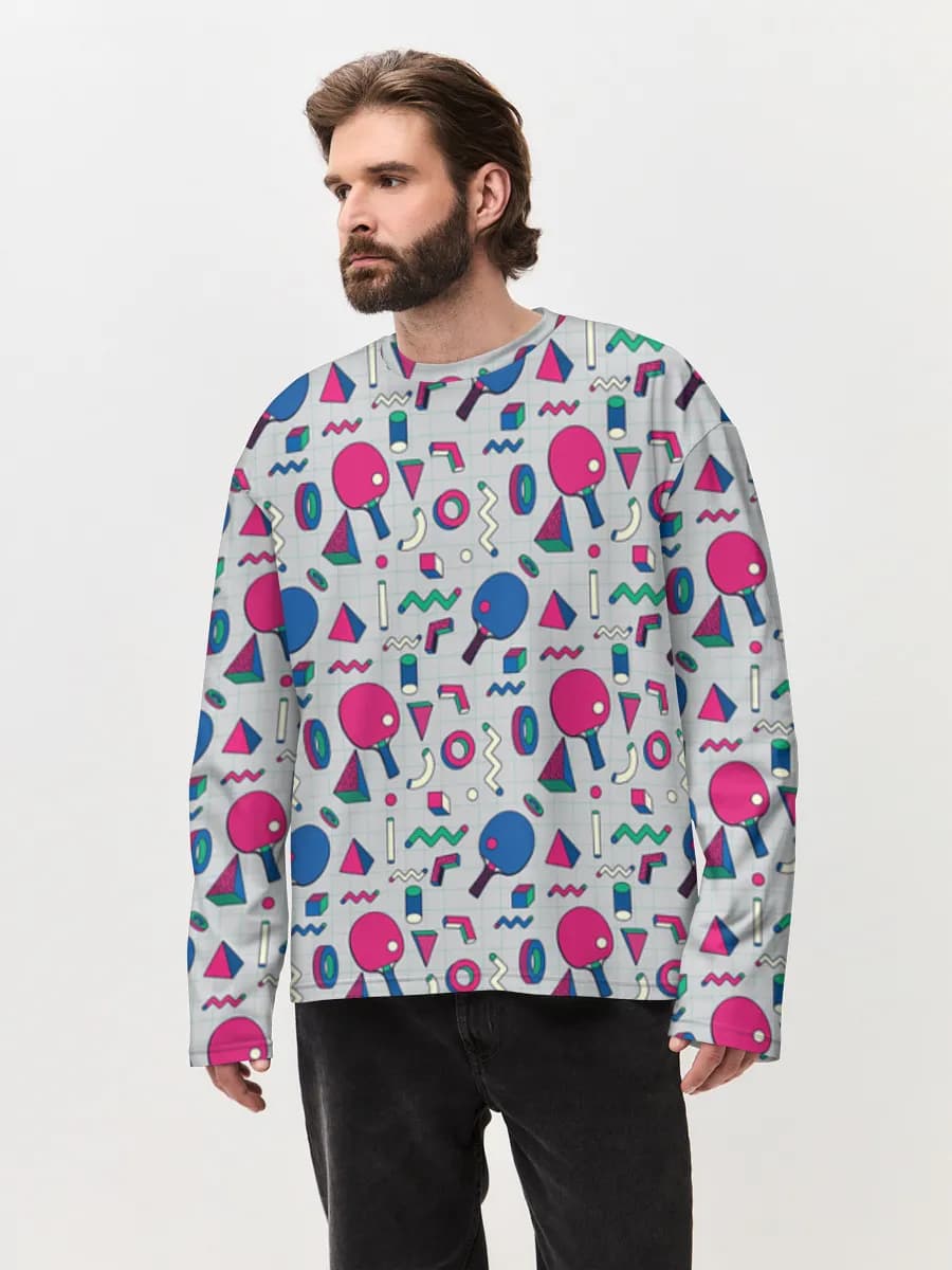Men's oversized cotton long sleeve