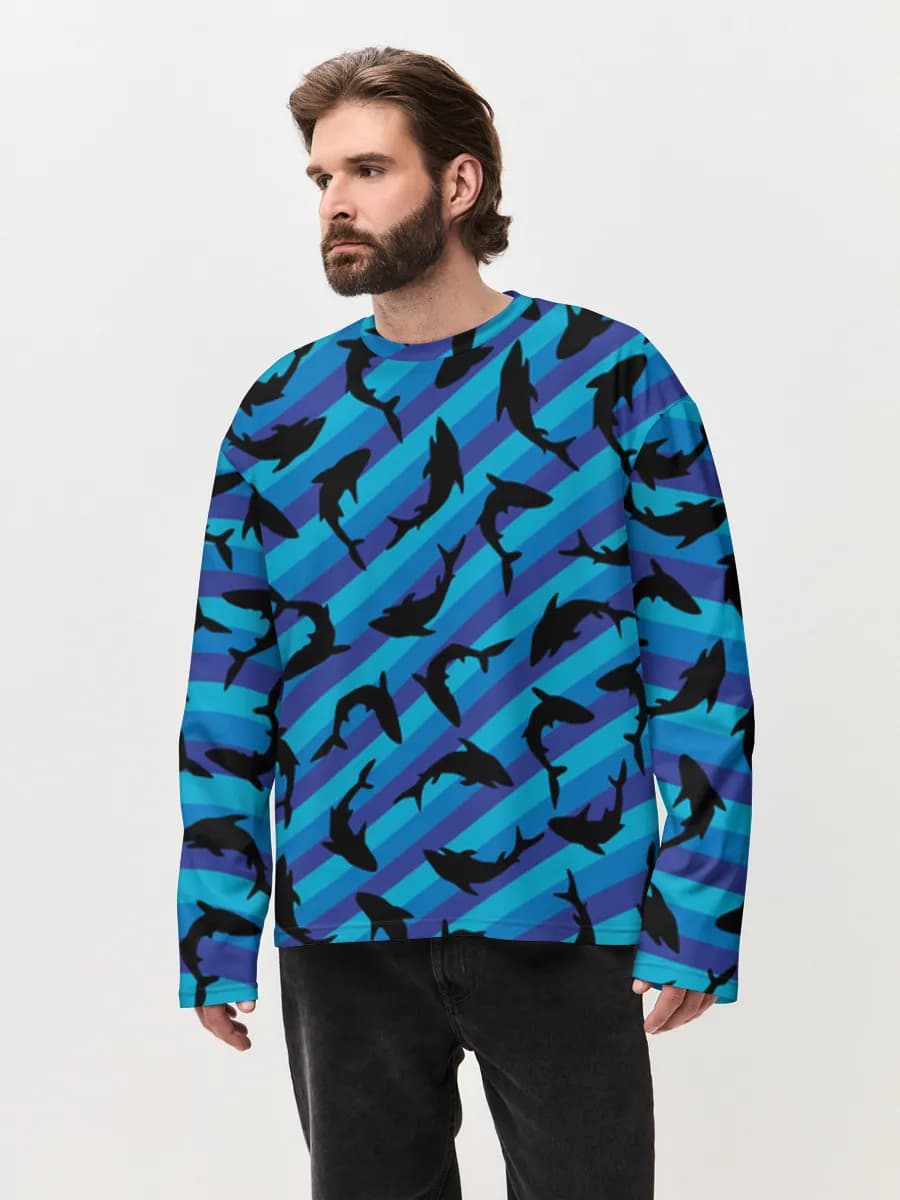 T-shirt Manches Longues Coton Oversize Homme