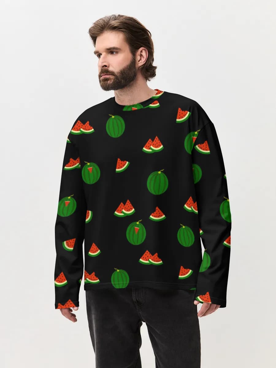 Men's oversized cotton long sleeve