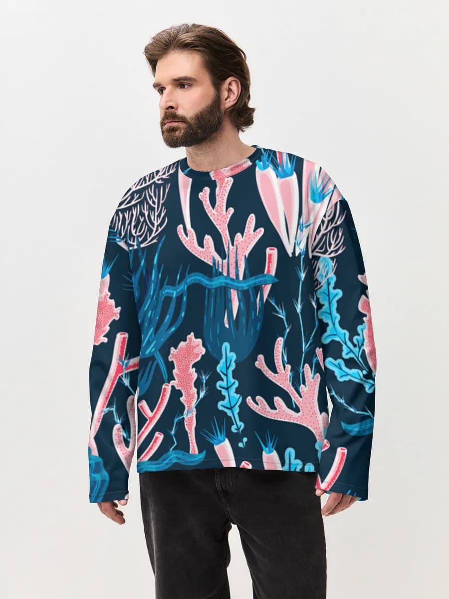 Men's oversized cotton long sleeve
