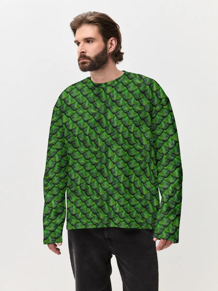 Men's oversized cotton long sleeve