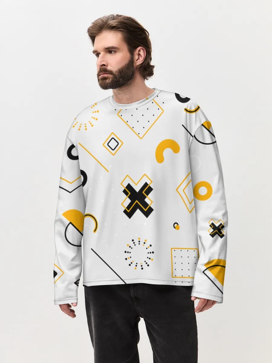 T-shirt Manches Longues Coton Oversize Homme