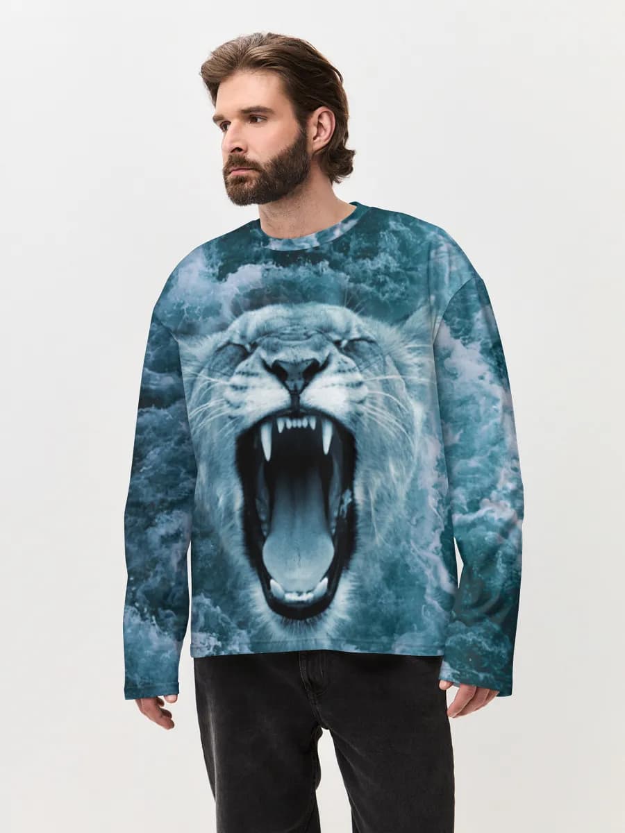Men's oversized cotton long sleeve