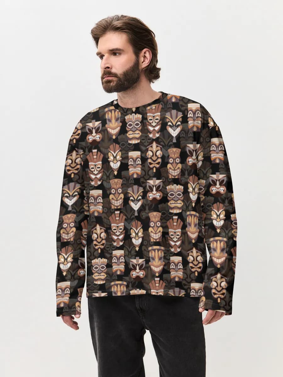 Men's oversized cotton long sleeve
