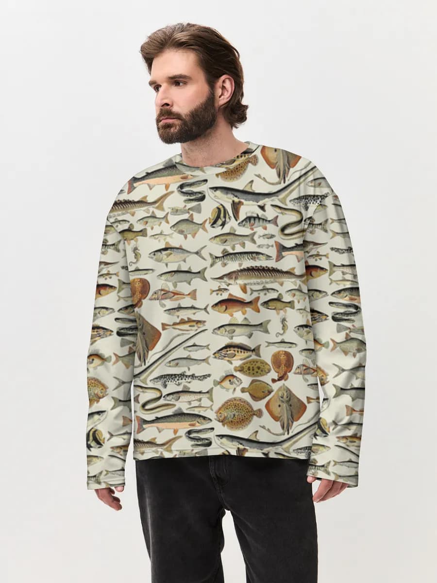 T-shirt Manches Longues Coton Oversize Homme