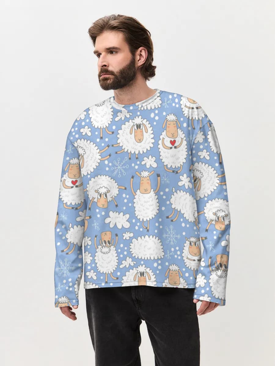 T-shirt Manches Longues Coton Oversize Homme