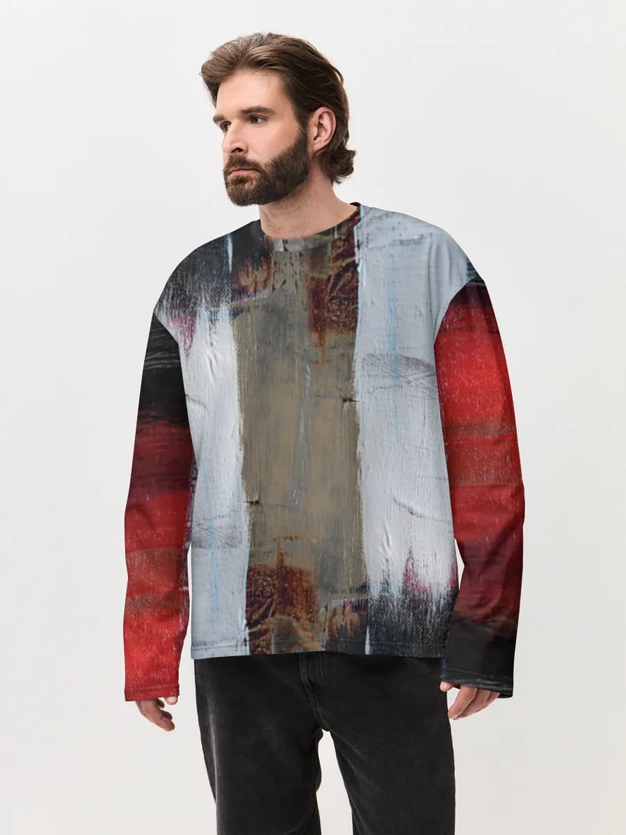 Men's oversized cotton long sleeve