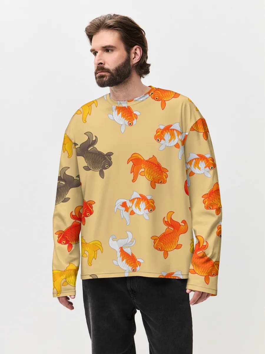T-shirt Manches Longues Coton Oversize Homme