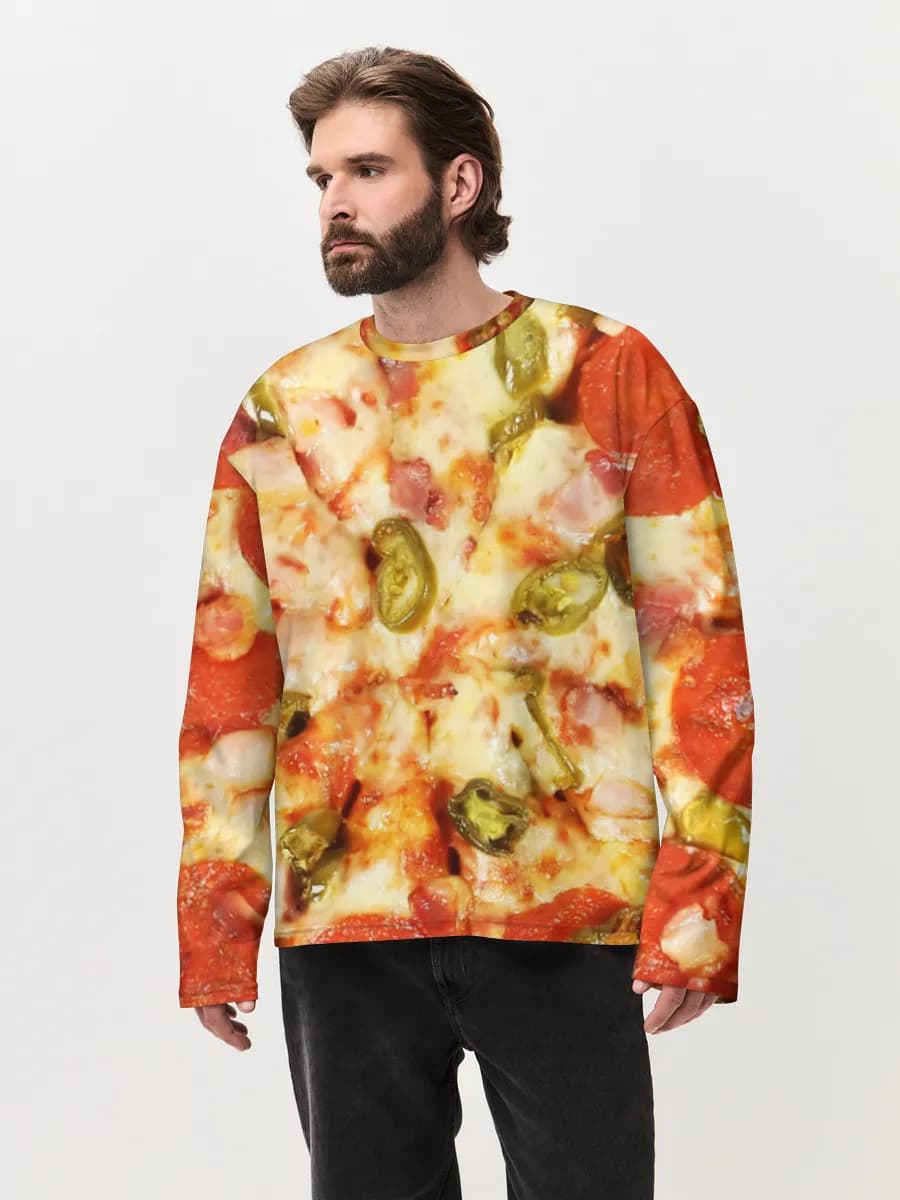 T-shirt Manches Longues Coton Oversize Homme