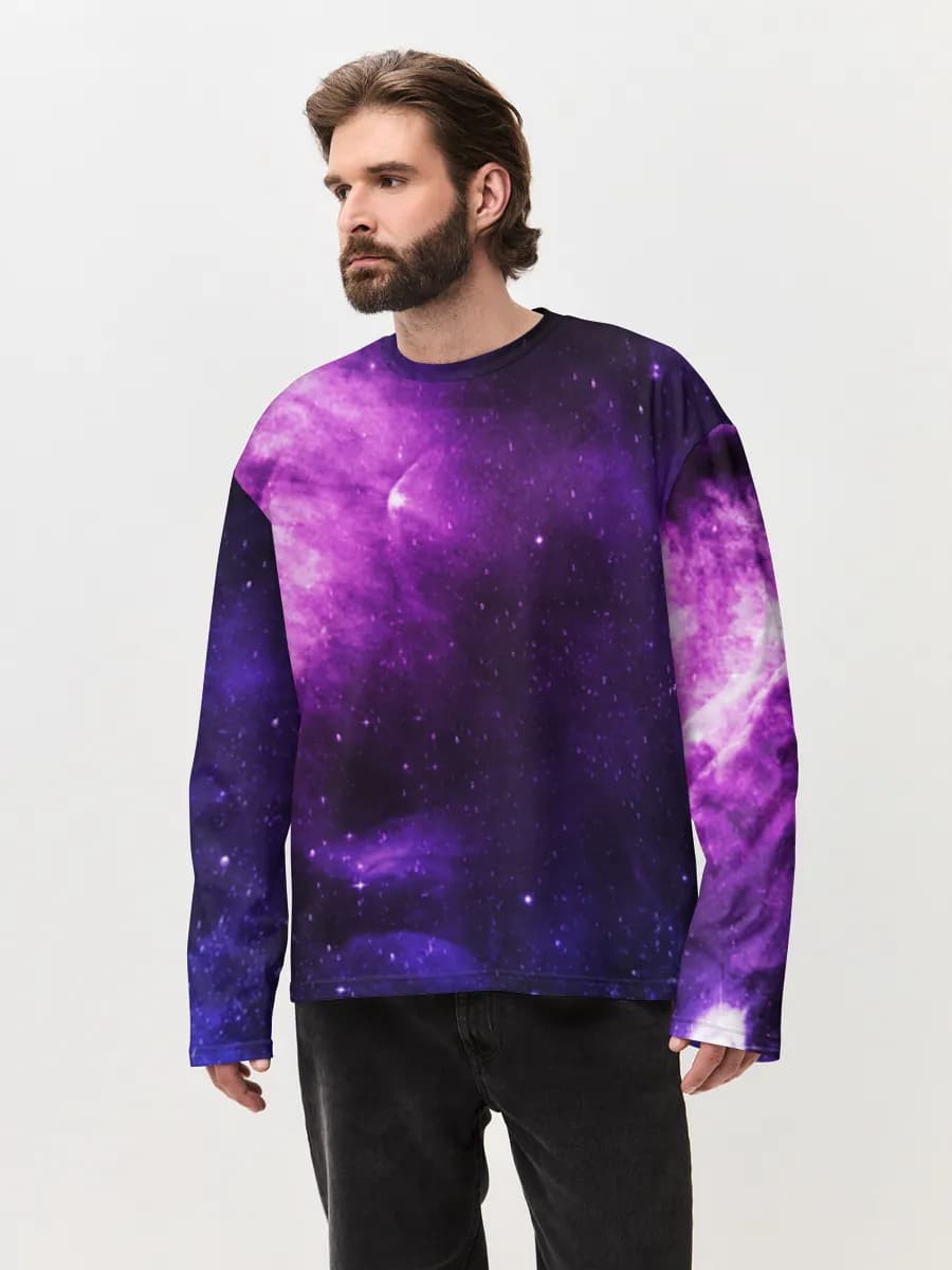 Men's oversized cotton long sleeve