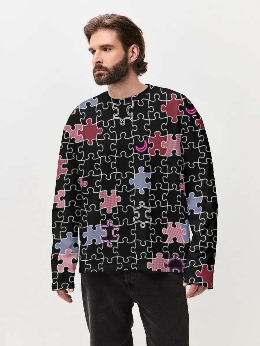 Men's oversized cotton long sleeve