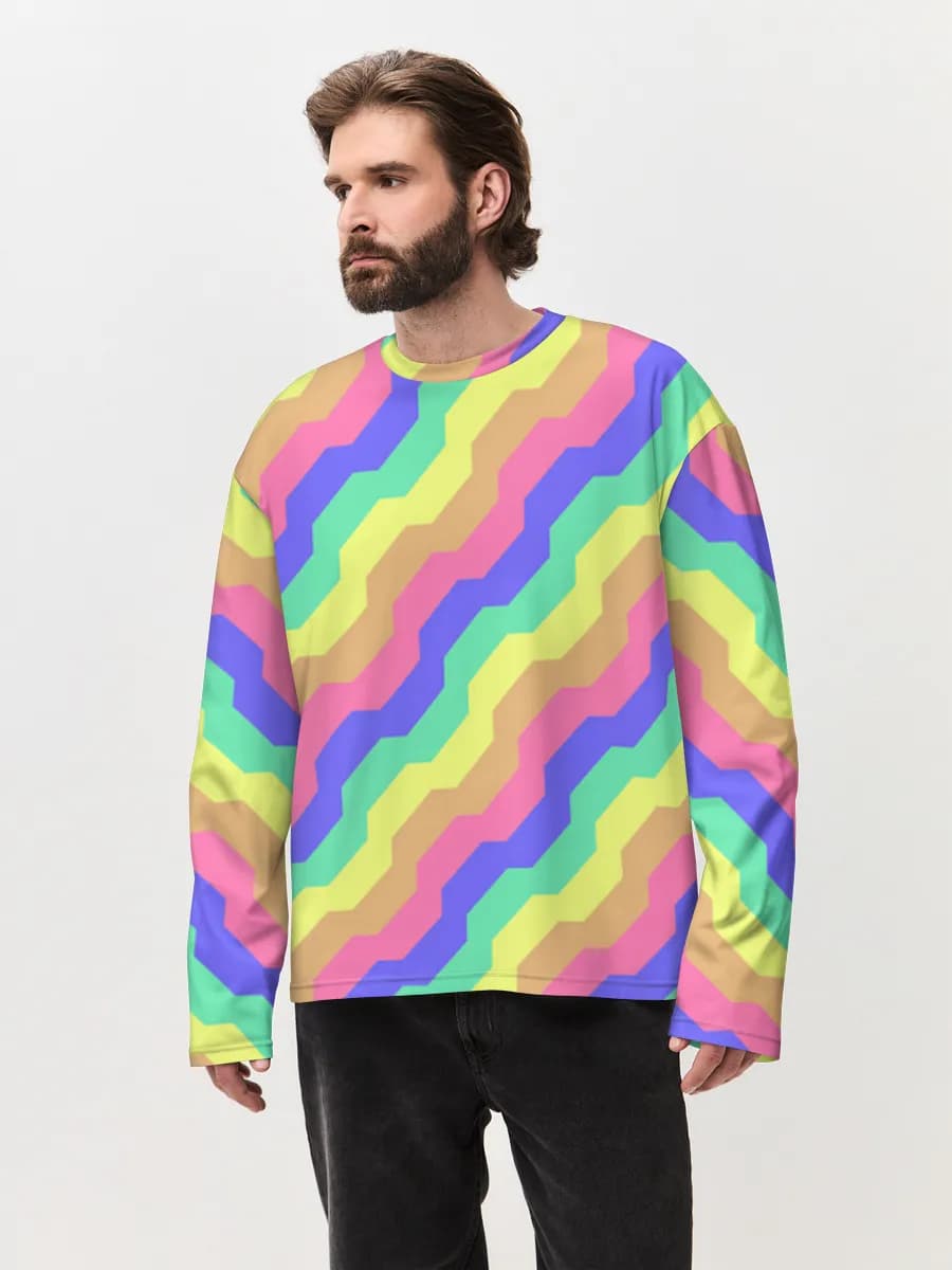 Men's oversized cotton long sleeve