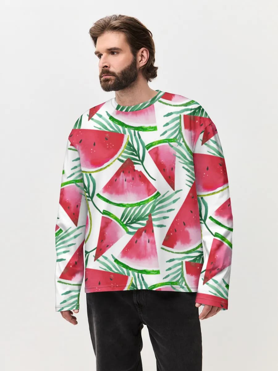 Men's oversized cotton long sleeve