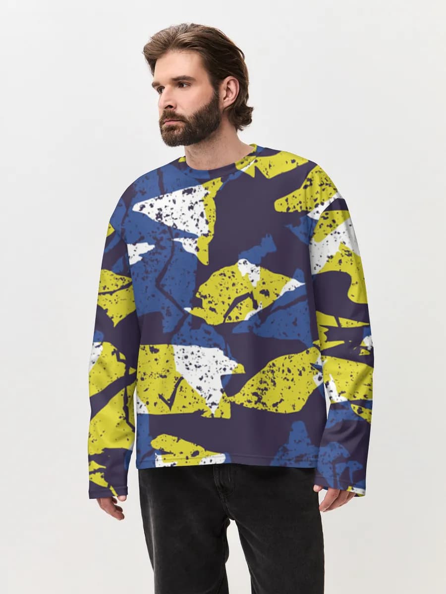 T-shirt Manches Longues Coton Oversize Homme