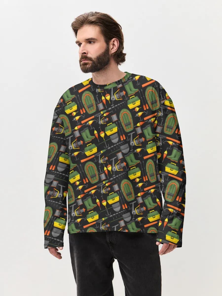T-shirt Manches Longues Coton Oversize Homme