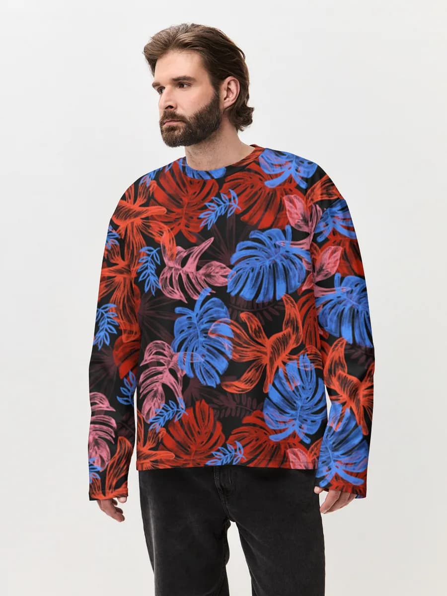 Men's oversized cotton long sleeve