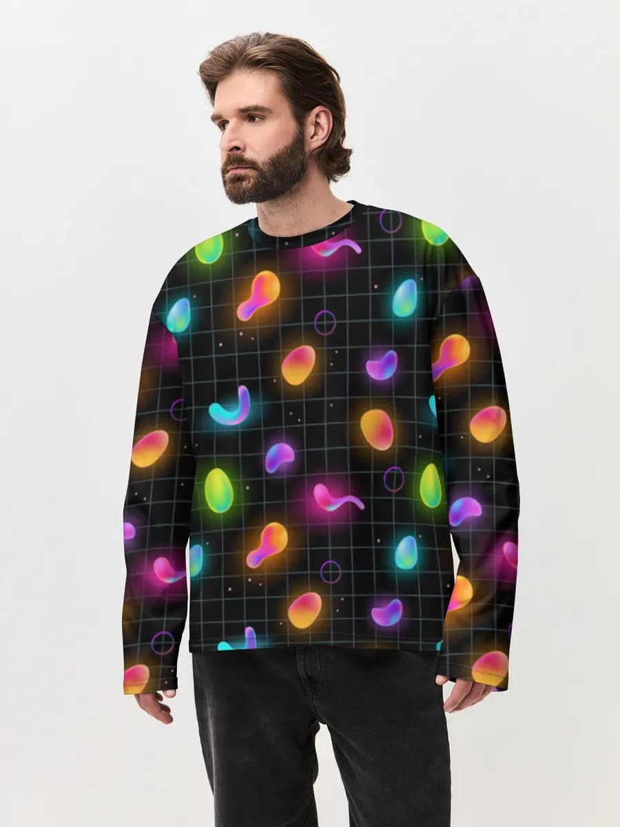 Men's oversized cotton long sleeve