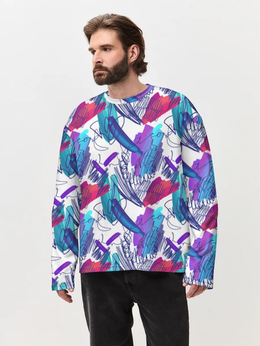 Men's oversized cotton long sleeve
