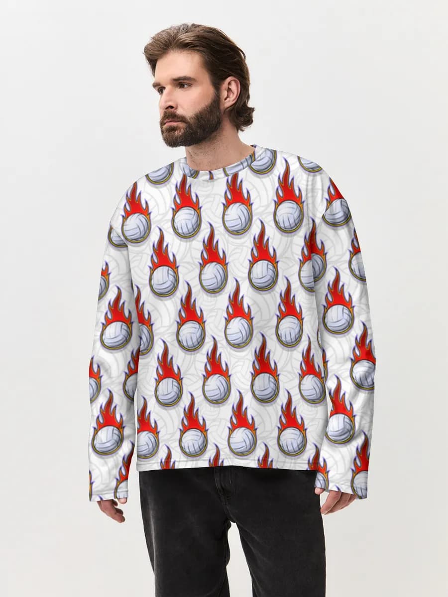 Men's oversized cotton long sleeve