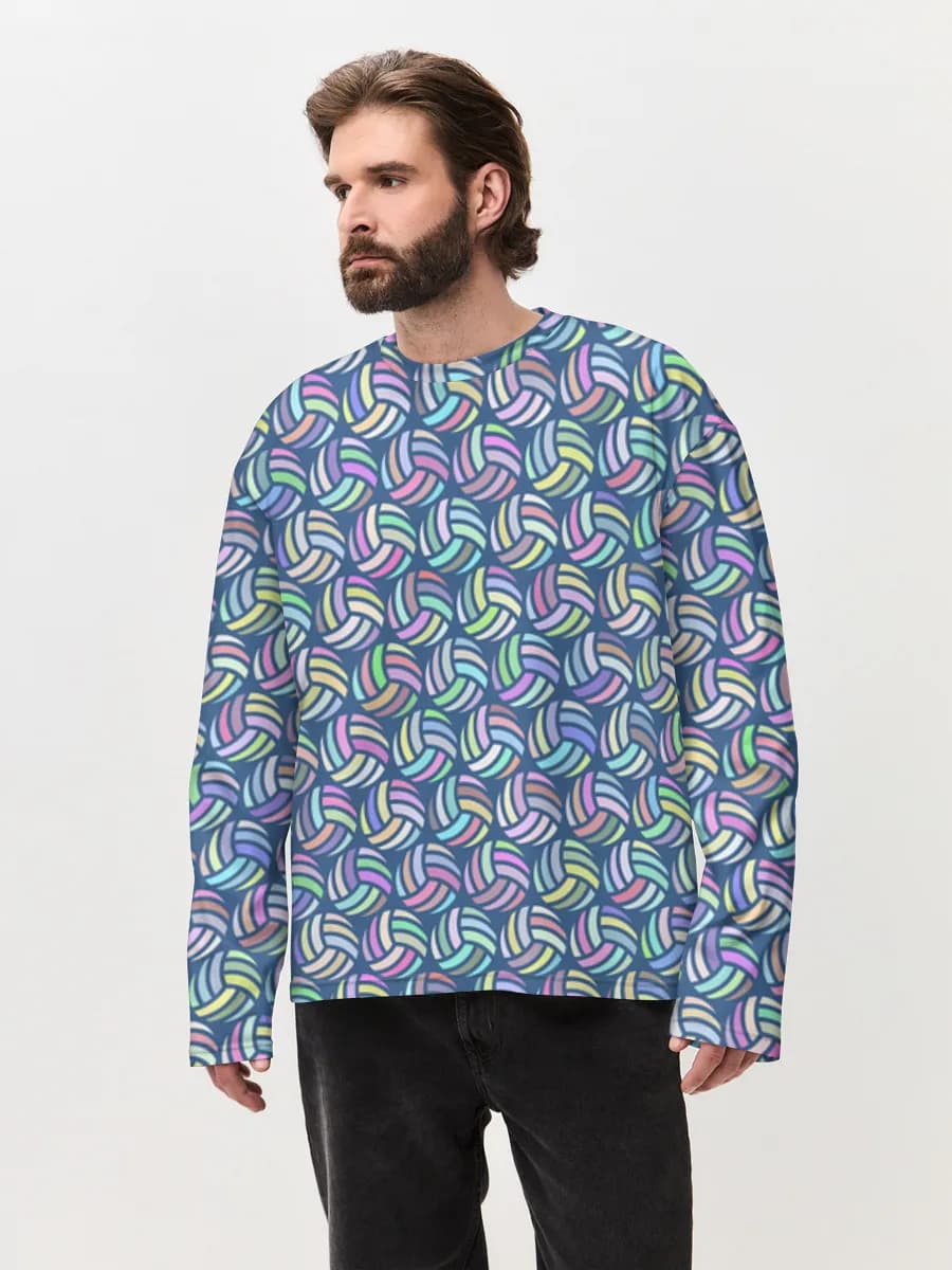 Men's oversized cotton long sleeve