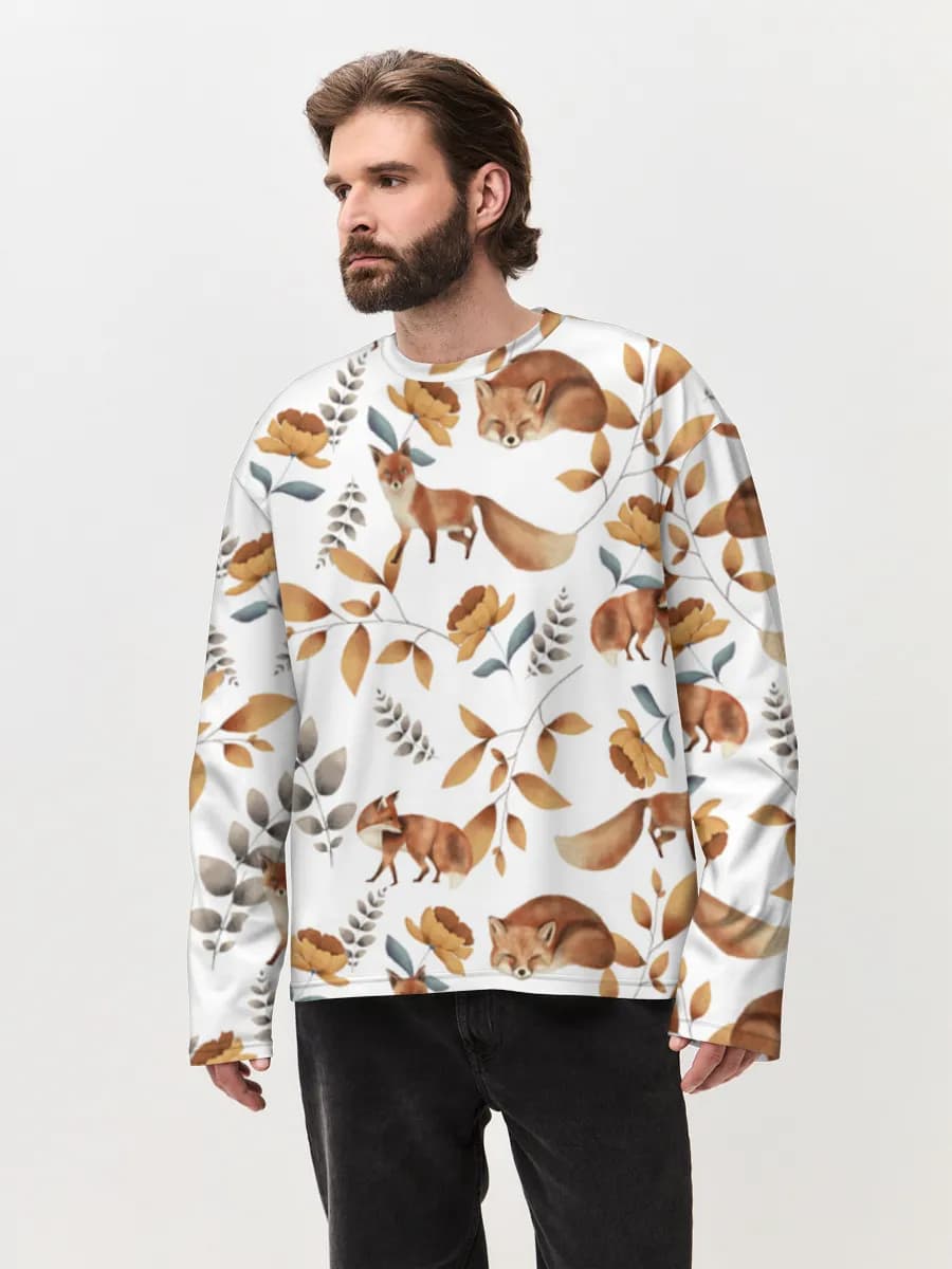 T-shirt Manches Longues Coton Oversize Homme