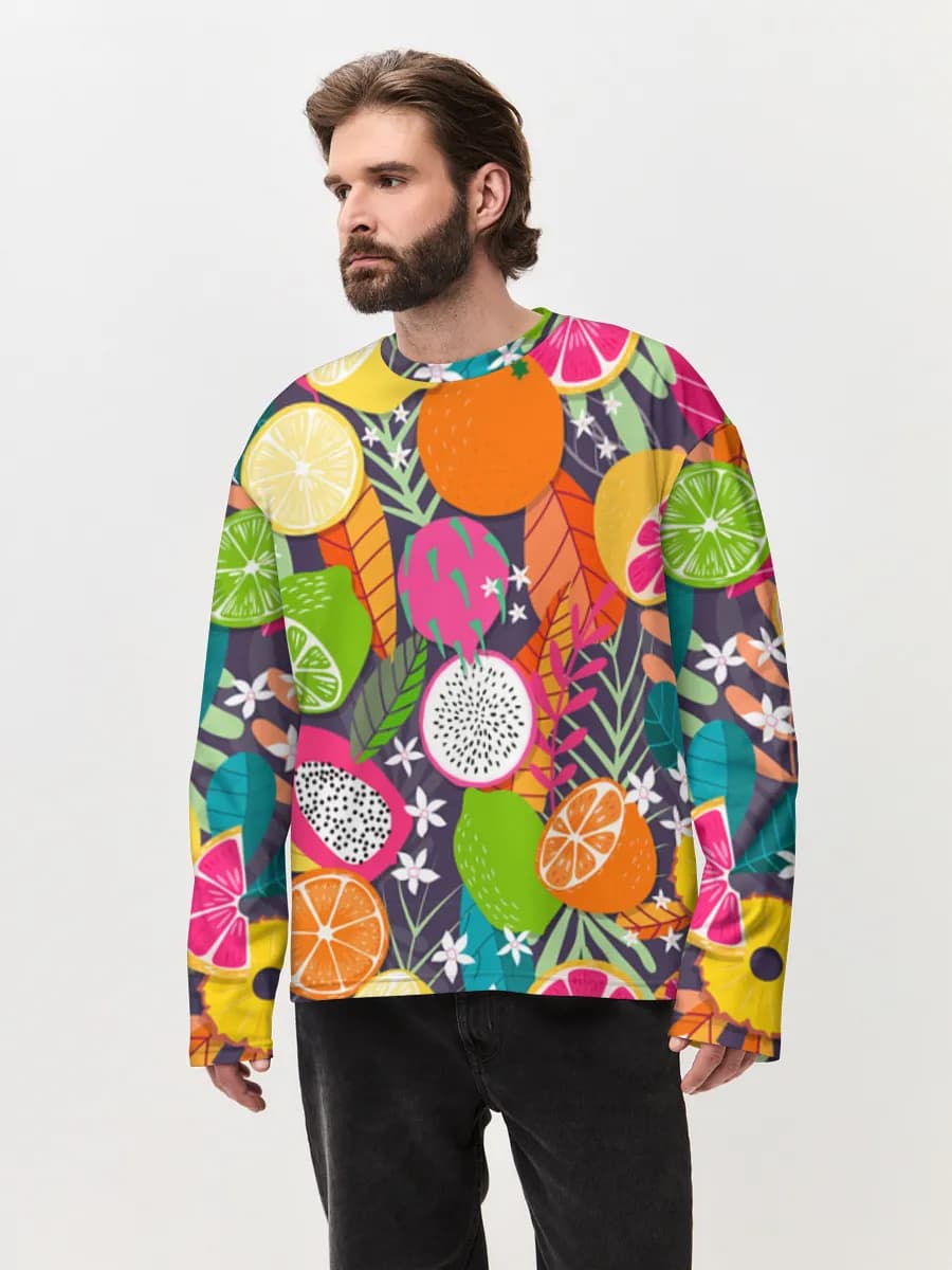 Men's oversized cotton long sleeve