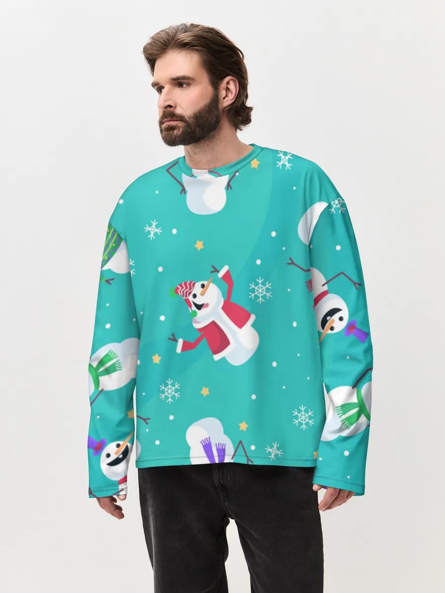 Men's oversized cotton long sleeve