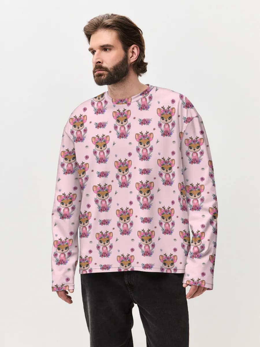 T-shirt Manches Longues Coton Oversize Homme