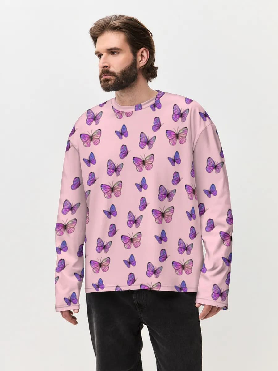 Men's oversized cotton long sleeve