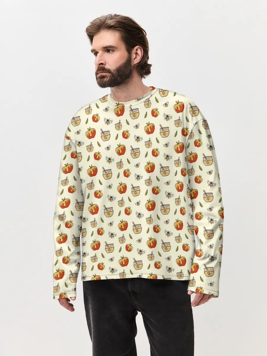 T-shirt Manches Longues Coton Oversize Homme