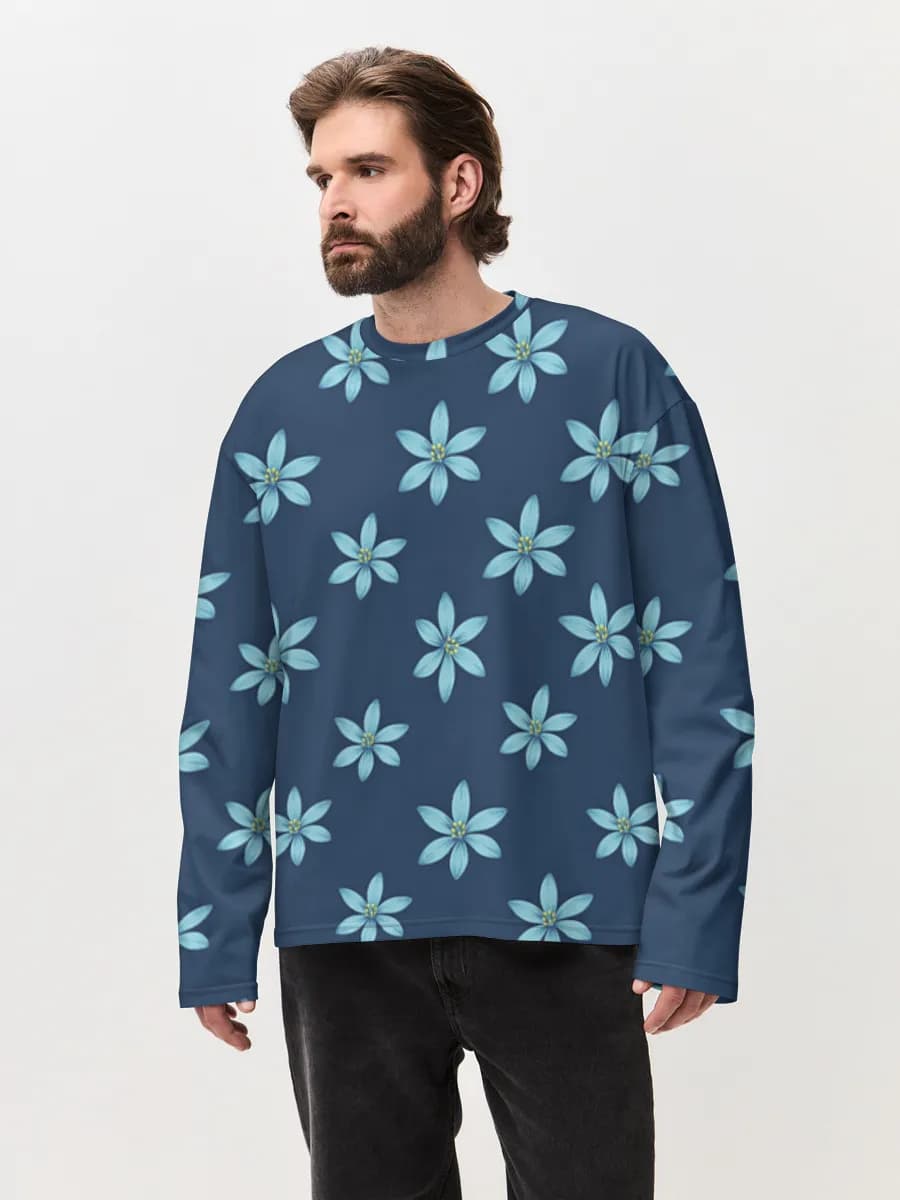 Men's oversized cotton long sleeve