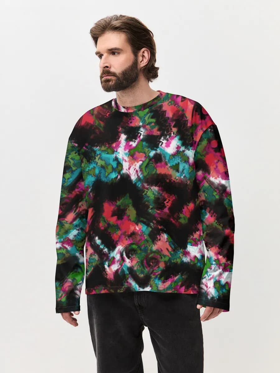Men's oversized cotton long sleeve