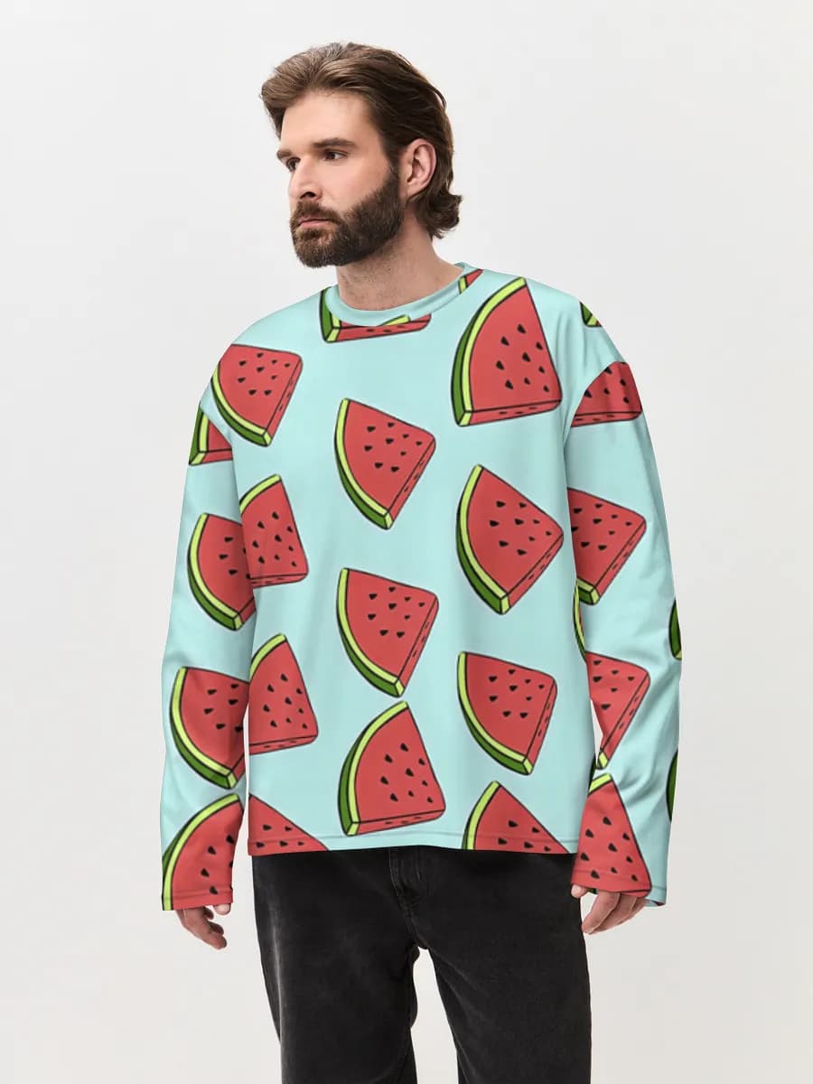 Men's oversized cotton long sleeve