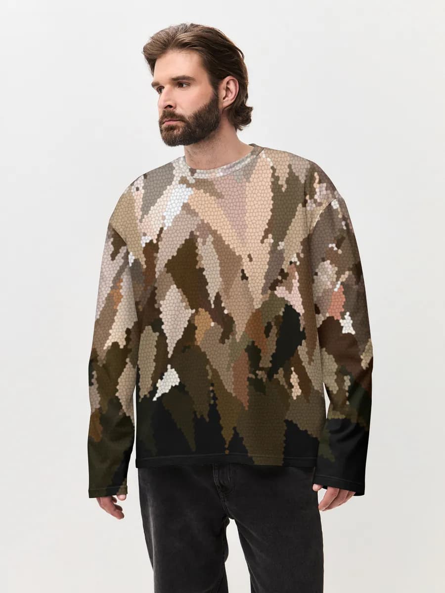 Men's oversized cotton long sleeve