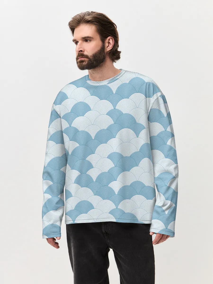 Men's oversized cotton long sleeve