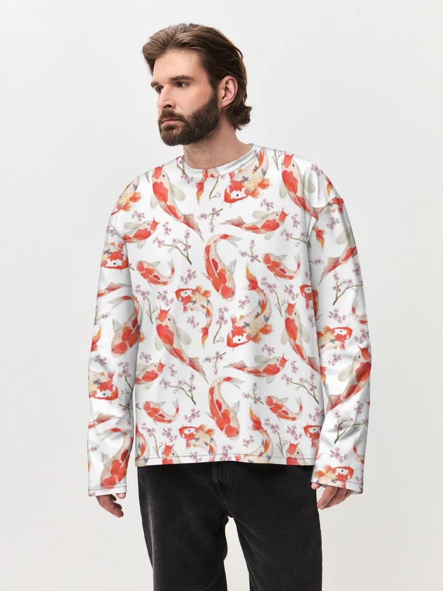 Men's oversized cotton long sleeve