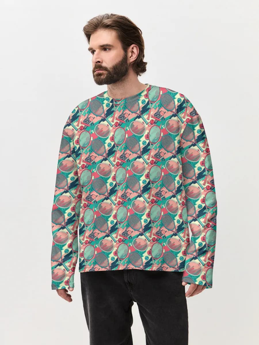T-shirt Manches Longues Coton Oversize Homme