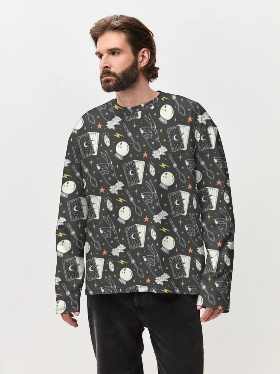 Men's oversized cotton long sleeve