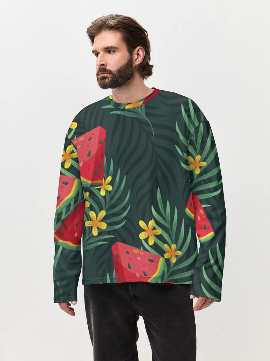 Men's oversized cotton long sleeve
